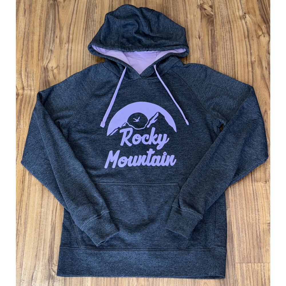 The North Face Hooded Sweatshirt Gray Size M Rocky Mountain Hoodie